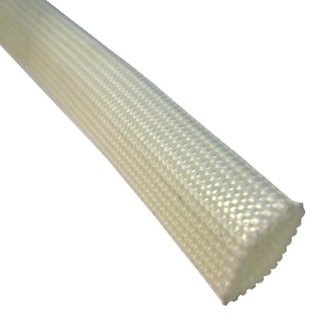 Electriduct Braided Cable Sleeve, 0.39 in Inside Dia., 100 ft, Acrylic Coated Fiberglass, Clear; Natural BS-JFBG-10MM-100-CL